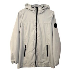 New Balance Windbreaker hooded jacket lightweight beige women’s small LIKE NEW